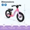 12-Inch Balance Bike with Adjustable Seat and Rotatable Handlebar for Over 36 Months Old - 34.5" x 17" x 19.5" (L x W x H)